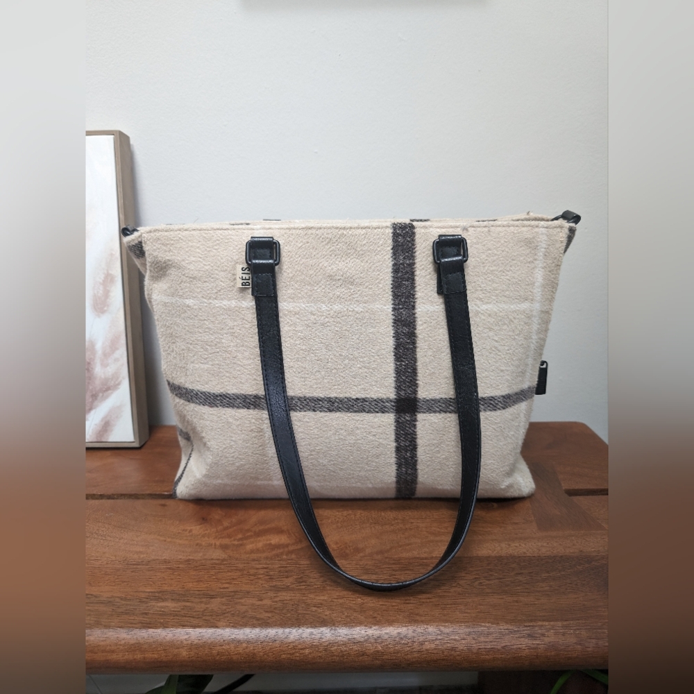 Beis The Mini Work Tote in Plaid